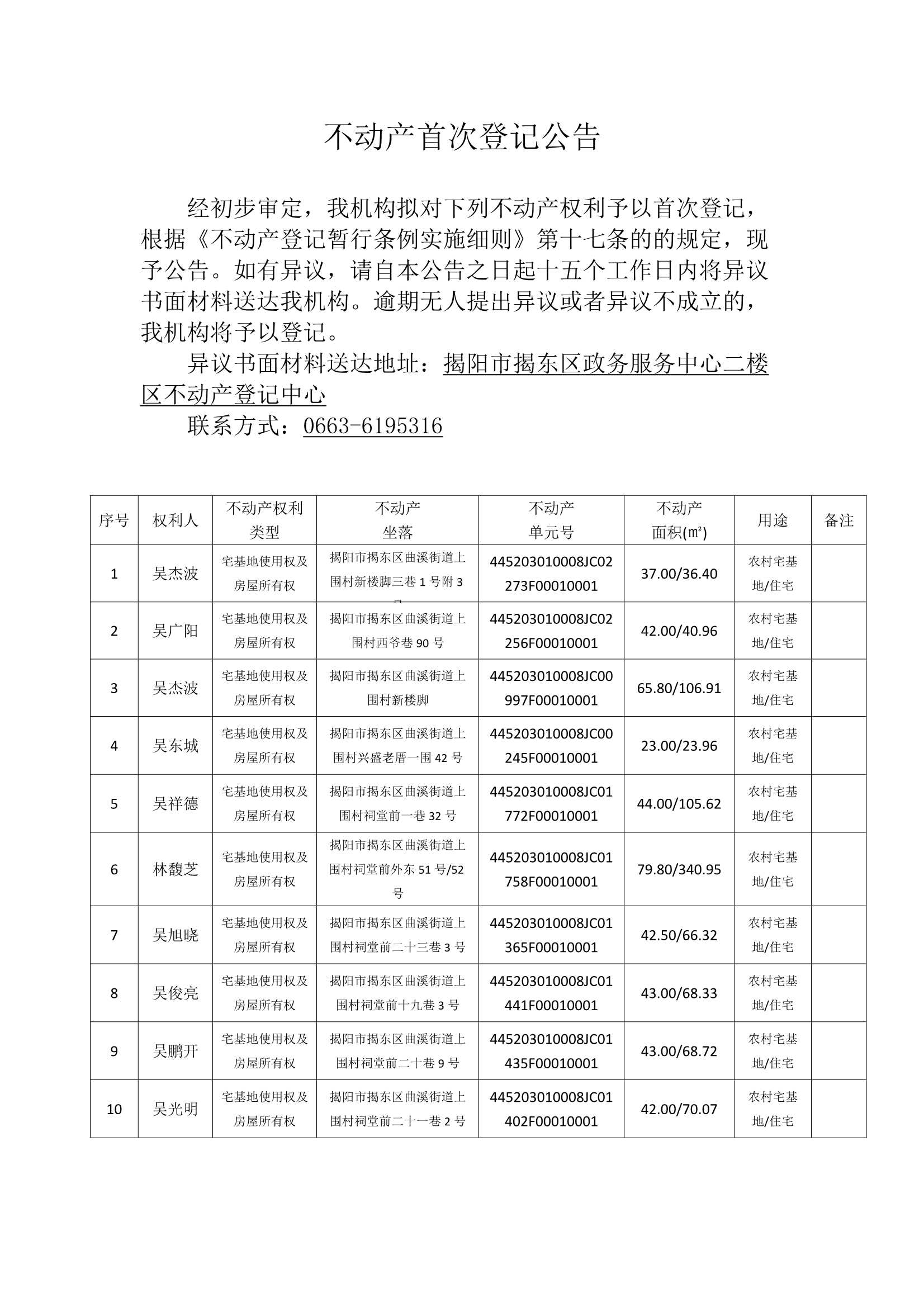 Do_上围村第7批次（29宗）_不动产首次登记公告_0001.Jpeg